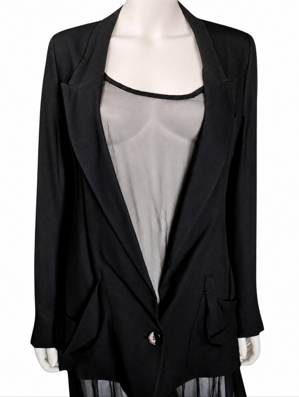 MAISON MARTIN MARGIELA | Archival Deconstructed Draped Black Blazer Jacket US 2